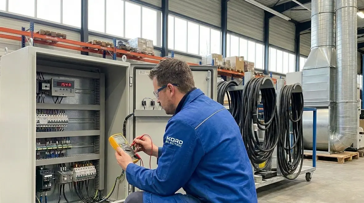 Commercial electrical room under increased load from new equipment