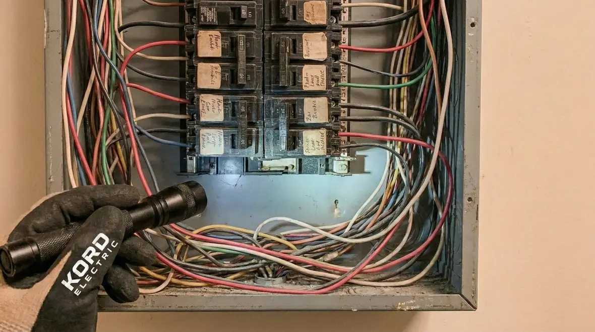 Electrical subpanel in a commercial facility being evaluated for expansion