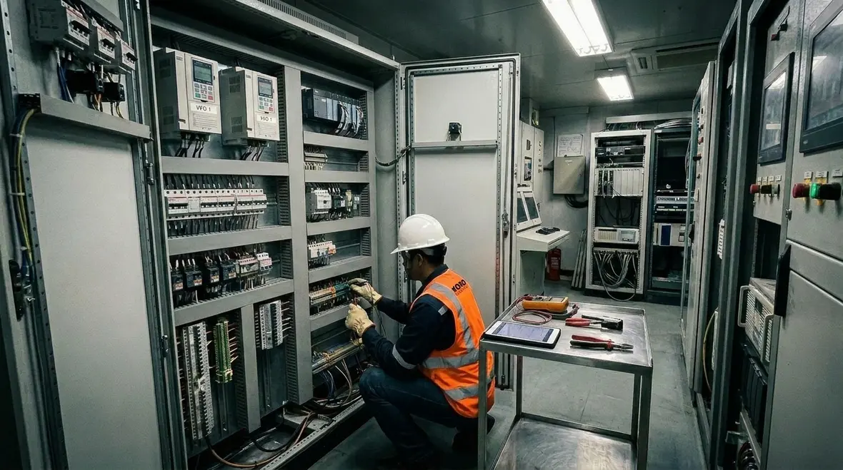 Commercial equipment affected by electrical surge damage