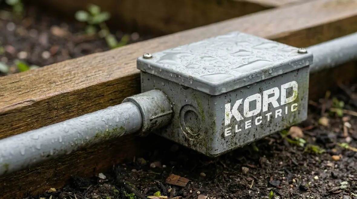 Weatherproof commercial landscape lighting fixtures in wet conditions
