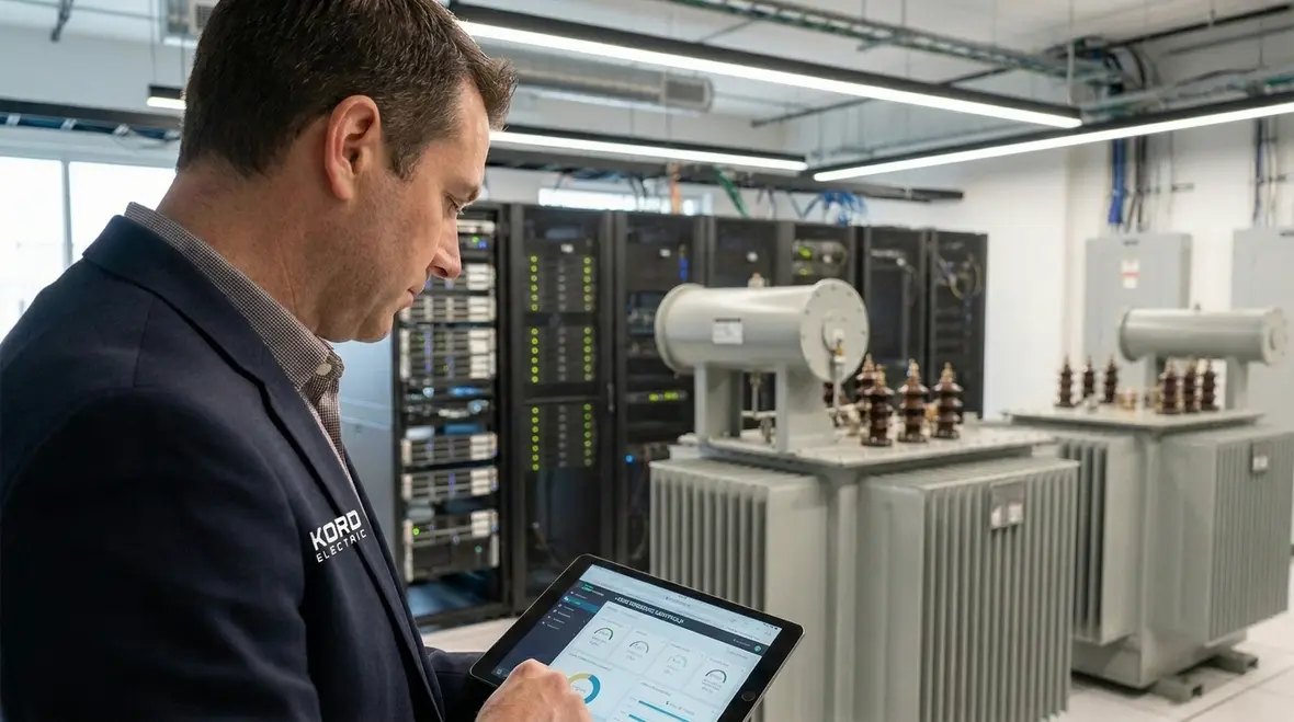 Technicians reviewing a commercial load map before configuring shedding strategies
