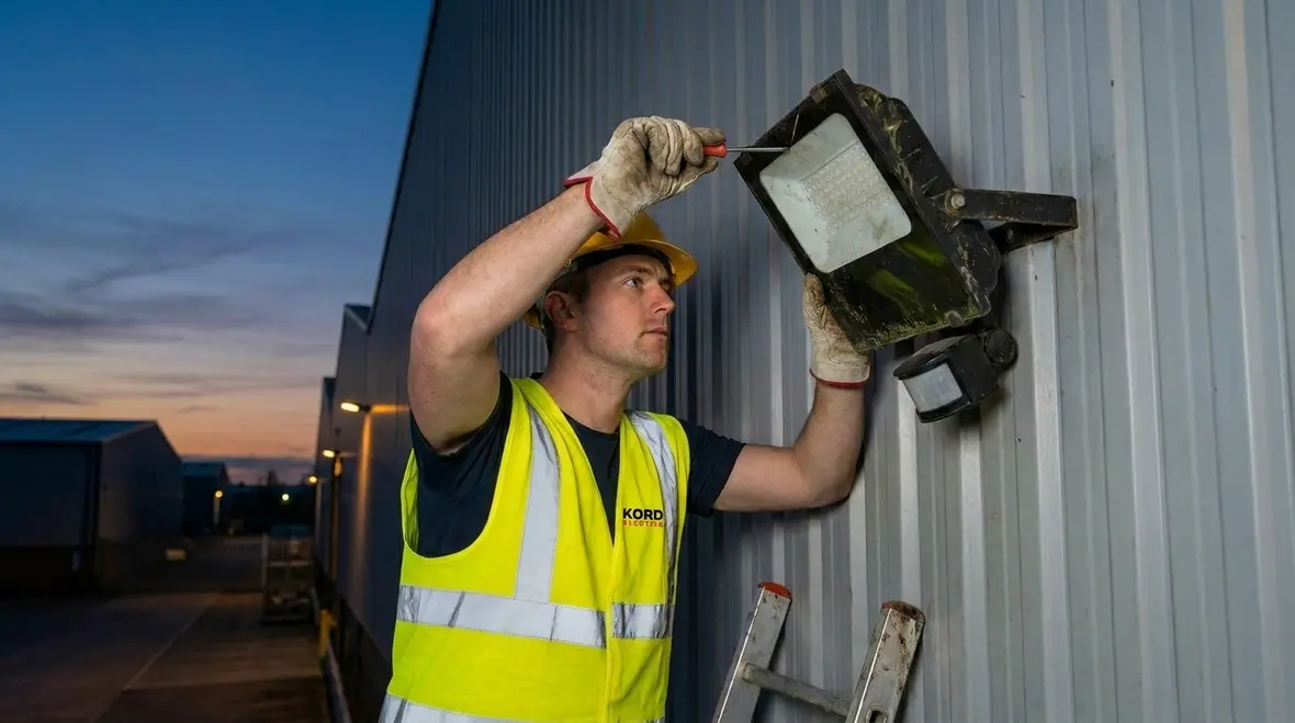 Outdoor lighting placement and controls improving safety
