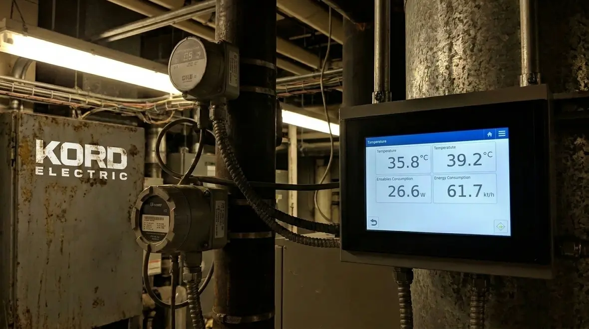 Modern commercial electrical panel supporting smart building energy controls
