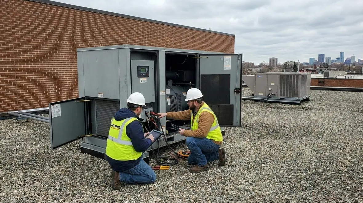 Commercial power backup systems installed for a large facility