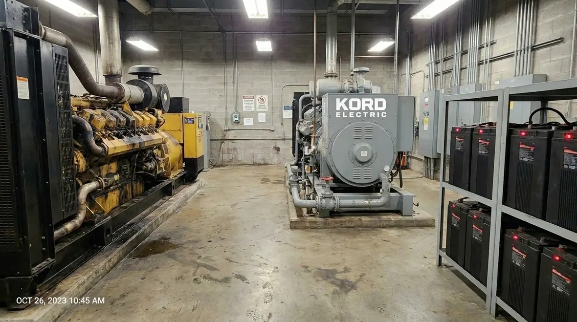 Backup generator and battery hybrid system for commercial facilities