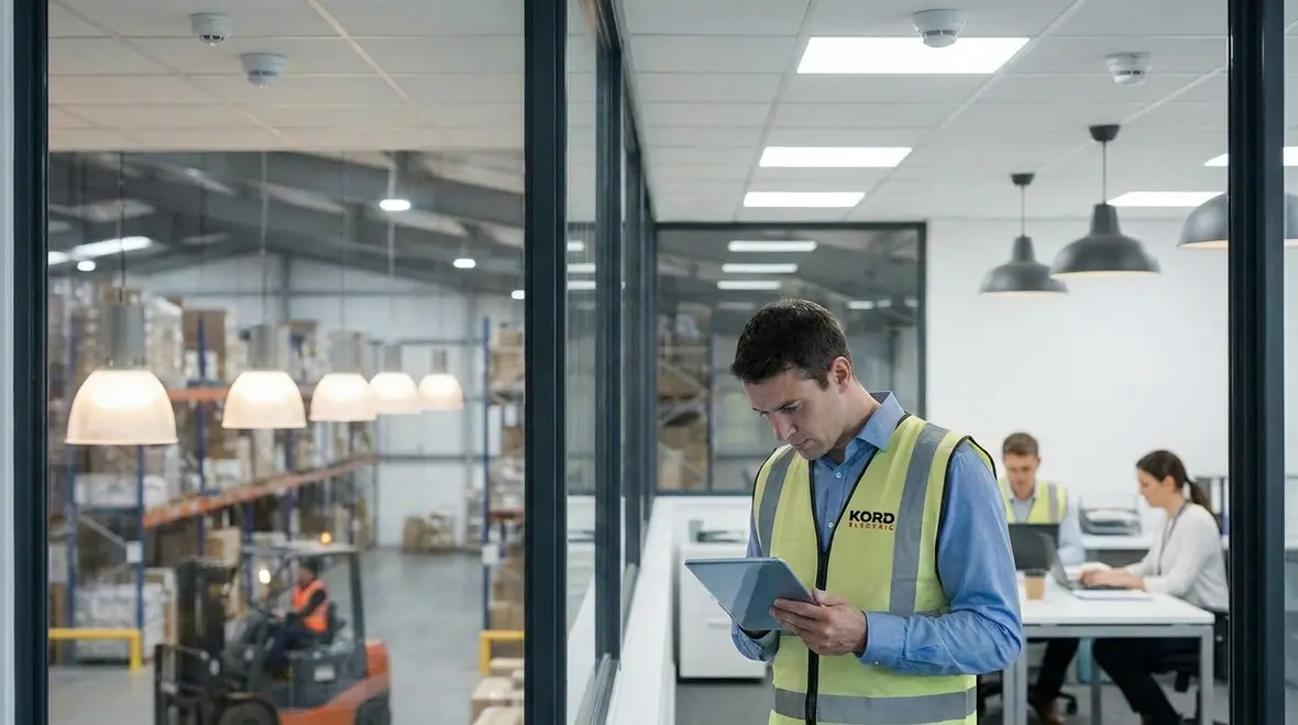 Commercial smart lighting system in a modern facility