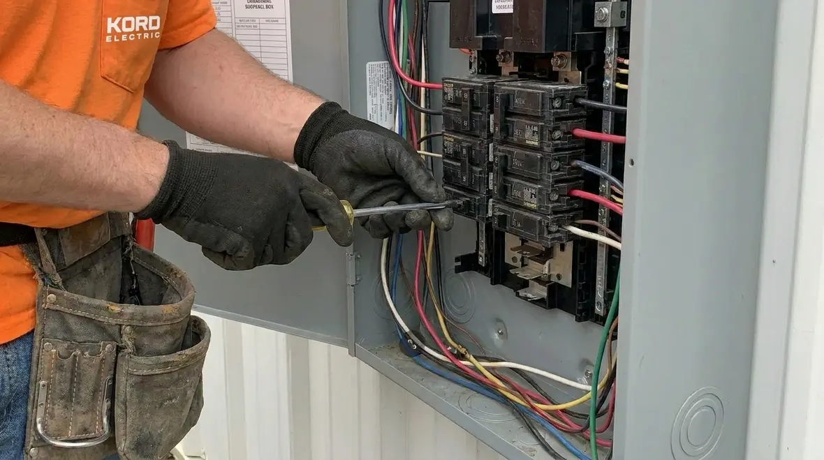 Upgraded commercial subpanel breakers, bus bars, and clear labeling