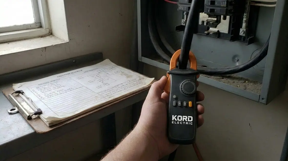 Engineer performing commercial load calculations and panel sizing review