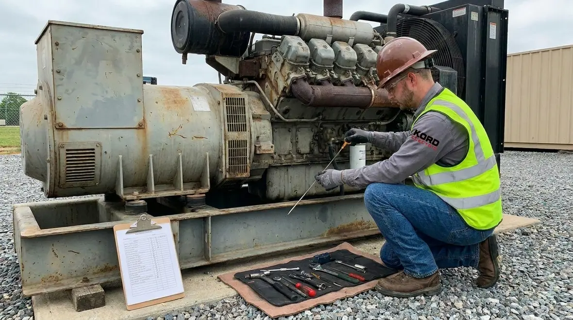 Commissioning test on commercial emergency generator