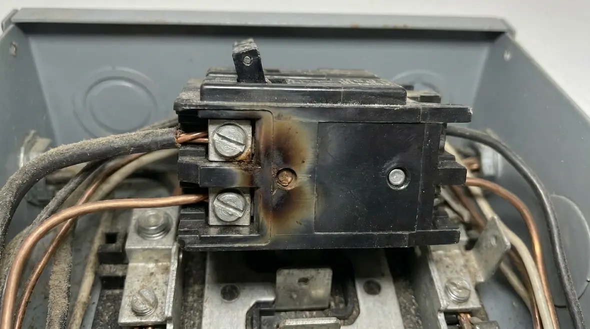 Technician diagnosing nuisance breaker trips in a commercial subpanel