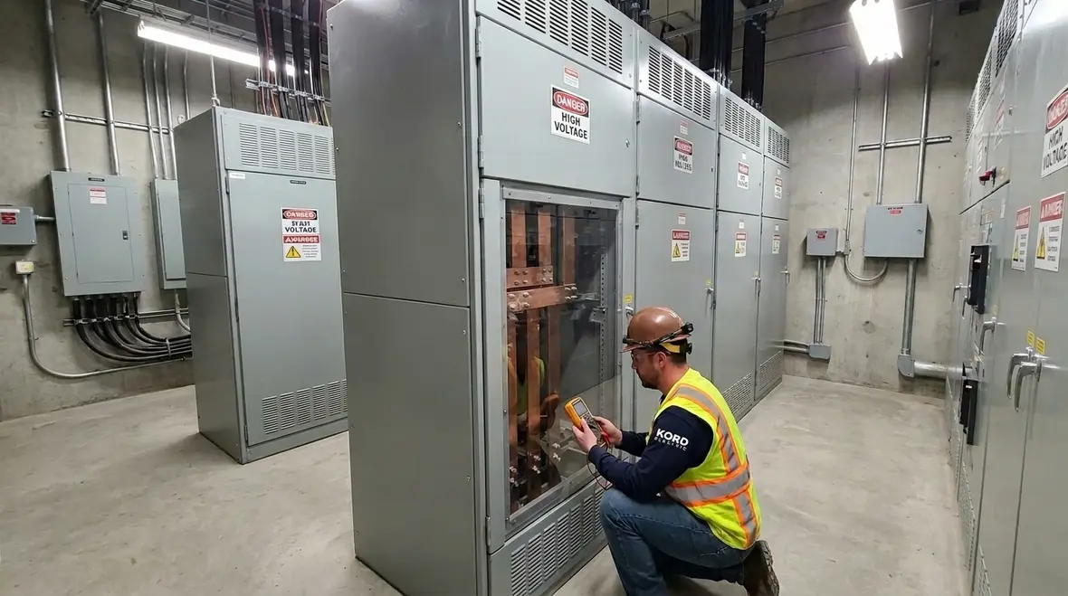Redundant switchgear and bus configuration in a critical facility