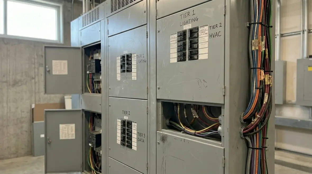 Commercial switchgear and distribution equipment designed for critical load redundancy