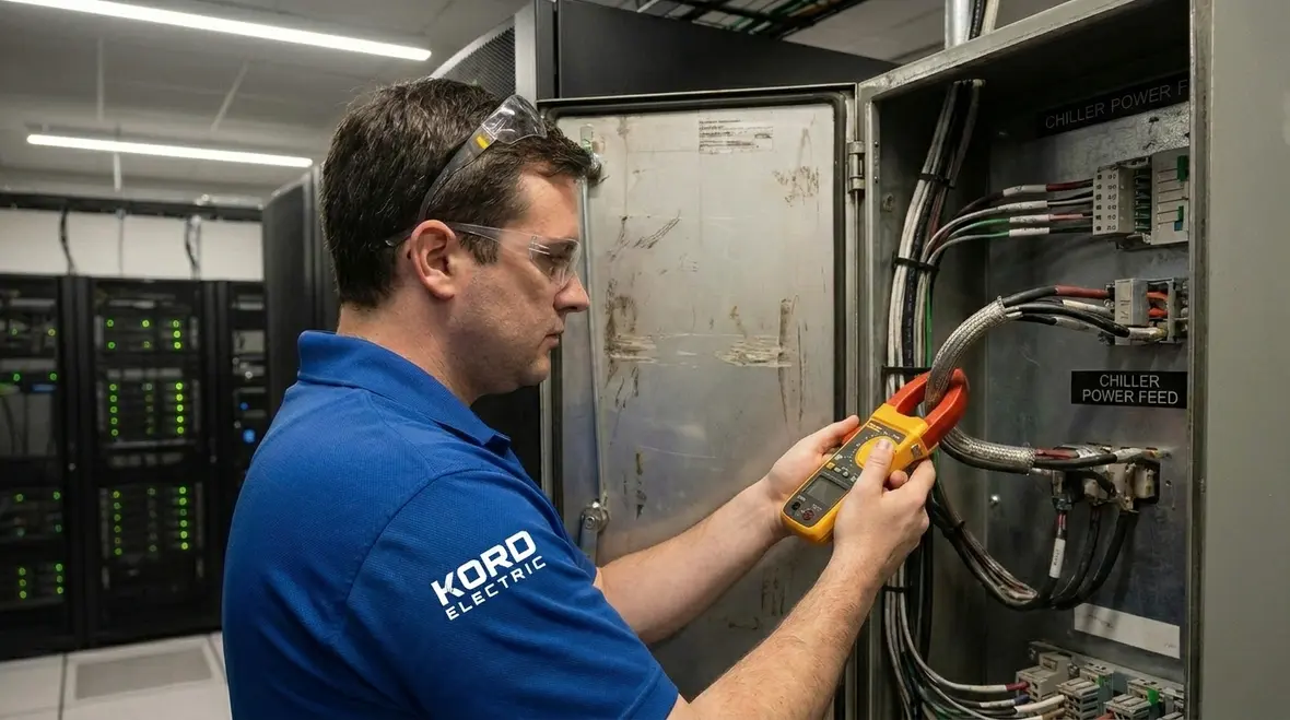 Data center electrical distribution supporting efficient cooling