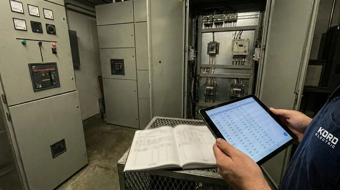 Real time data center power monitoring screen with power quality metrics
