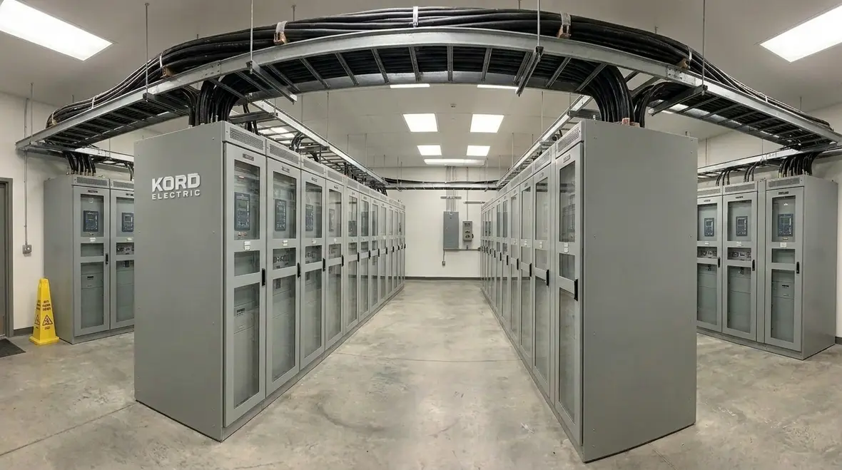 Redundant power paths feeding a data center hall