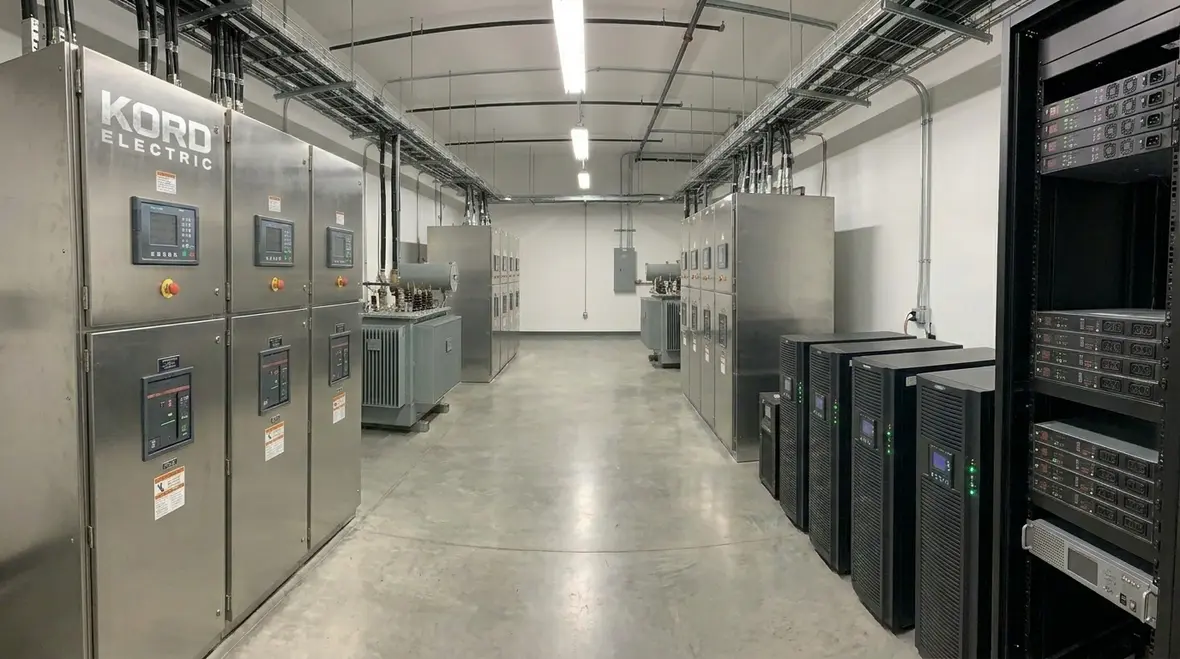 Redundant power paths in data center electrical room