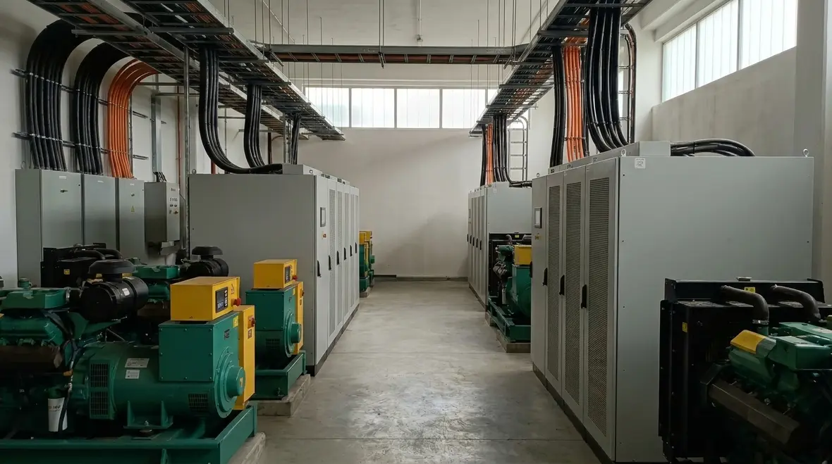 N+ redundant generators and UPS modules for data center power redundancy