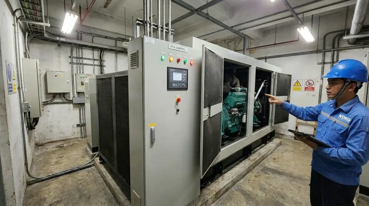 Technicians reviewing selective coordination for data center power redundancy
