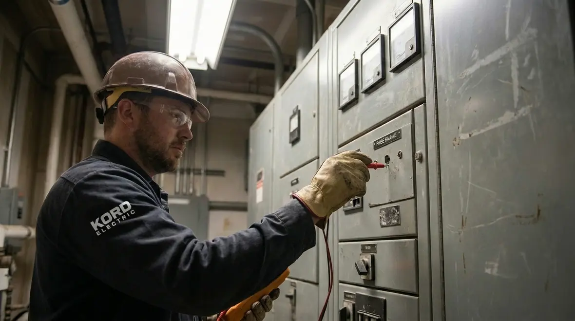 Power distribution and panels in a large commercial facility