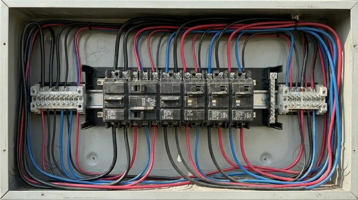 Load testing equipment monitoring commercial electrical distribution during an audit