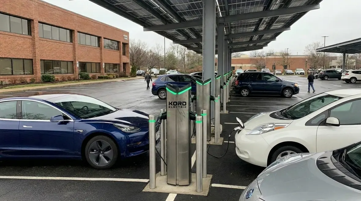 Commercial EV chargers at a multi-vehicle site using smart load management