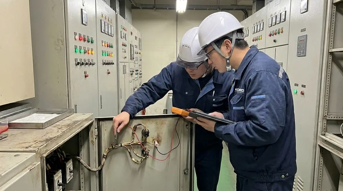 Industrial electrical panel inspection for common failures