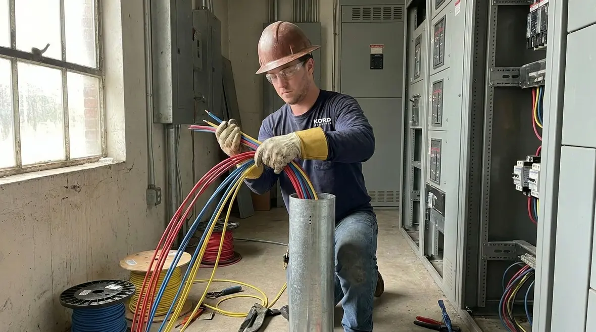 Commercial electrical room evaluated for rewiring risk and downtime prevention