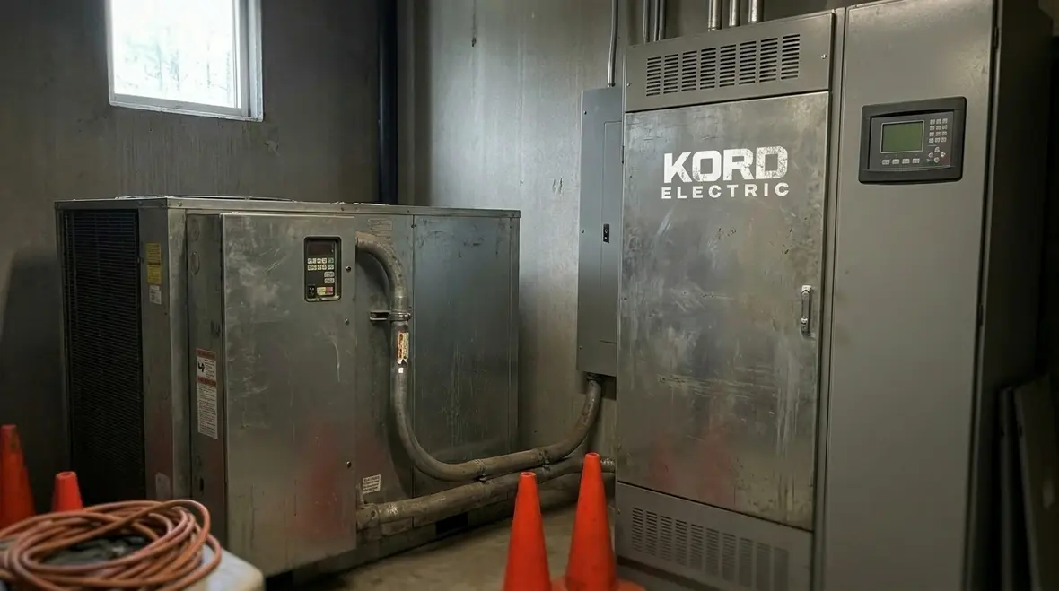 Commercial electrical system being evaluated for surge risk