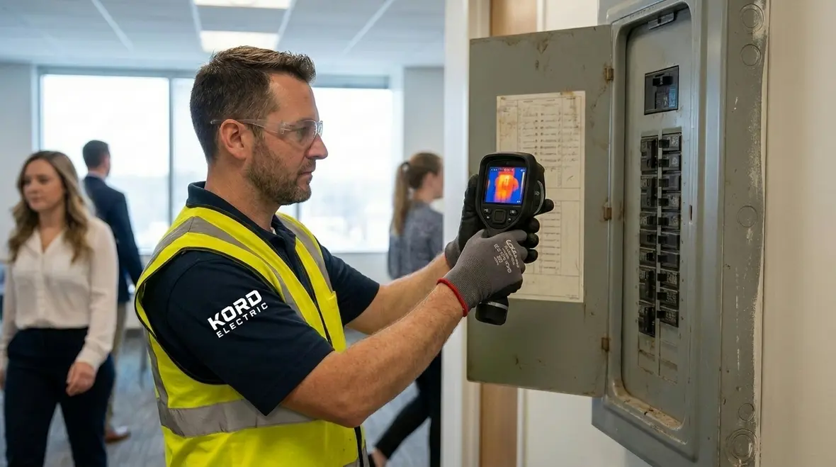 Electrical hazard prevention tips applied in a busy commercial facility