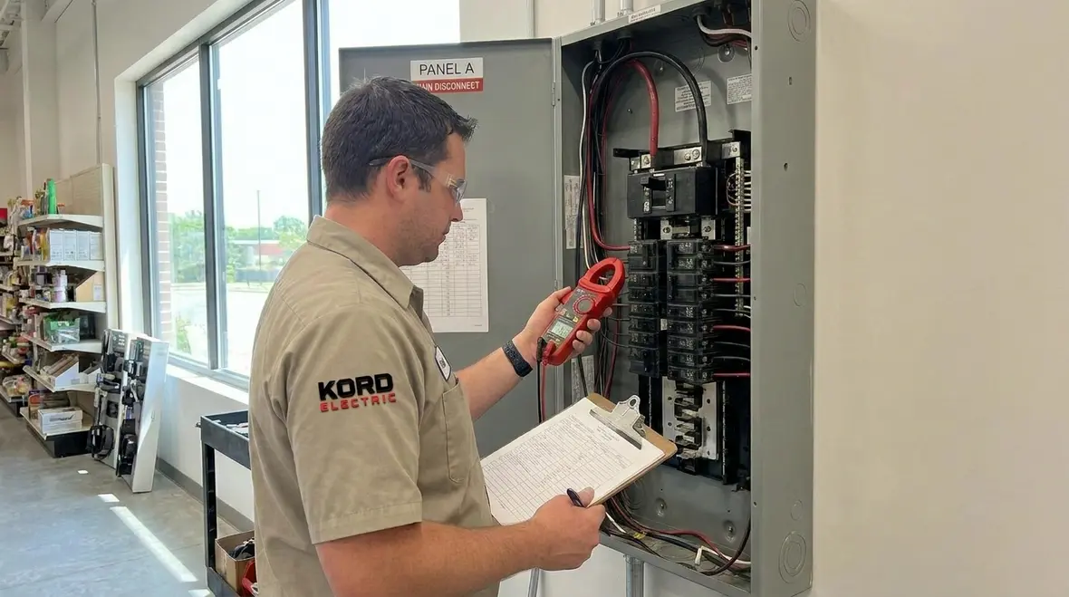 Retail electrical panel load audit to support electrical hazard reduction