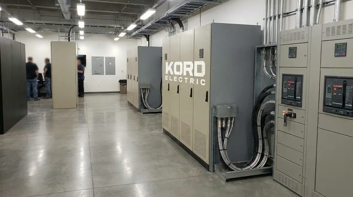 Commercial electrical distribution for data center redundancy under inspection