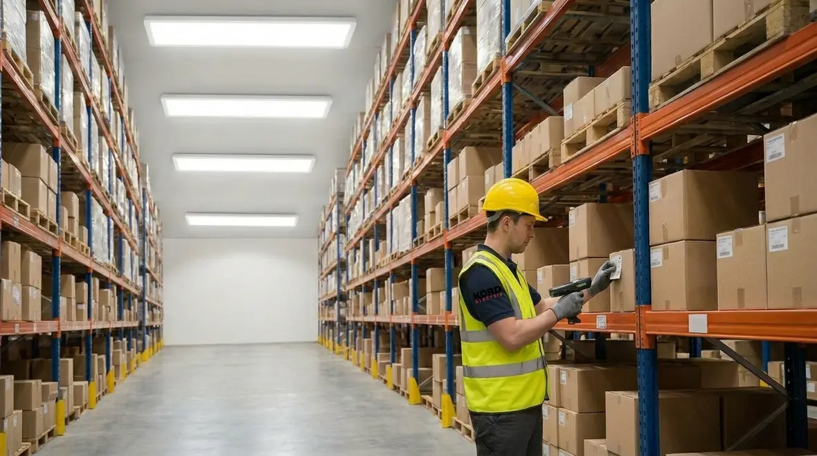 Warehouse lighting controls supporting safe operations
