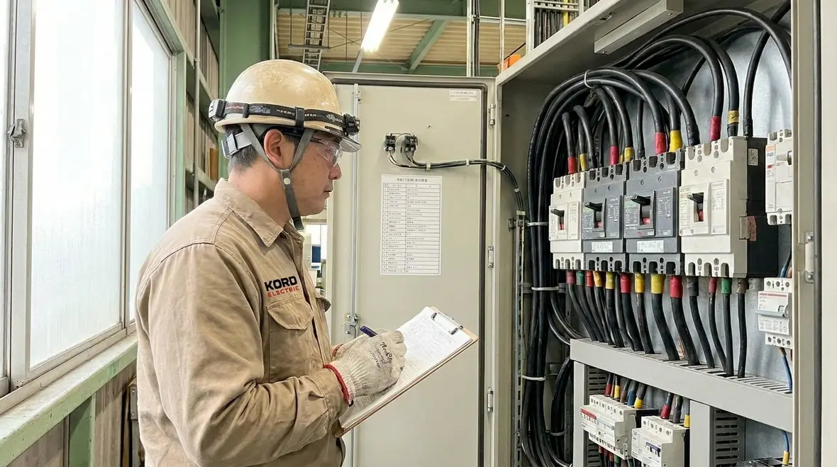 Industrial electrical panel load capacity inspection