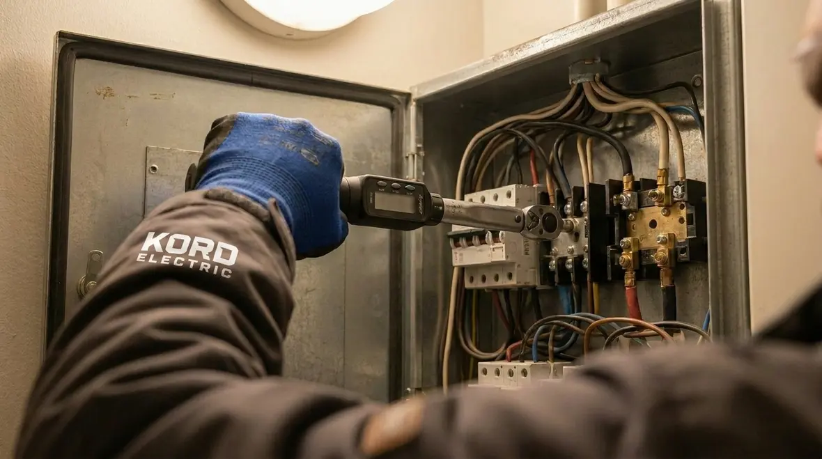 Close visual inspection of commercial electrical switchgear