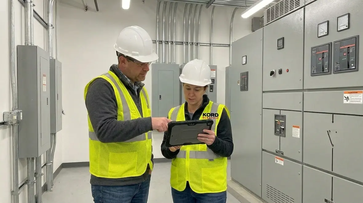 On site electrical testing during a commercial facility audit