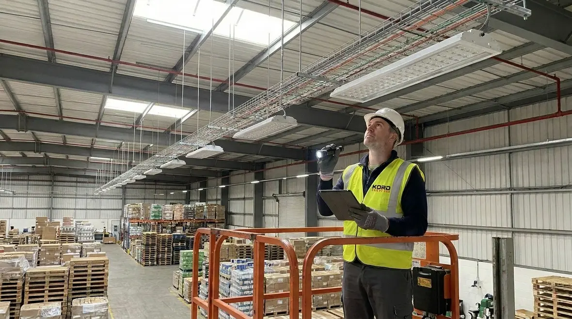 Energy efficient lighting and stable power quality in a commercial facility