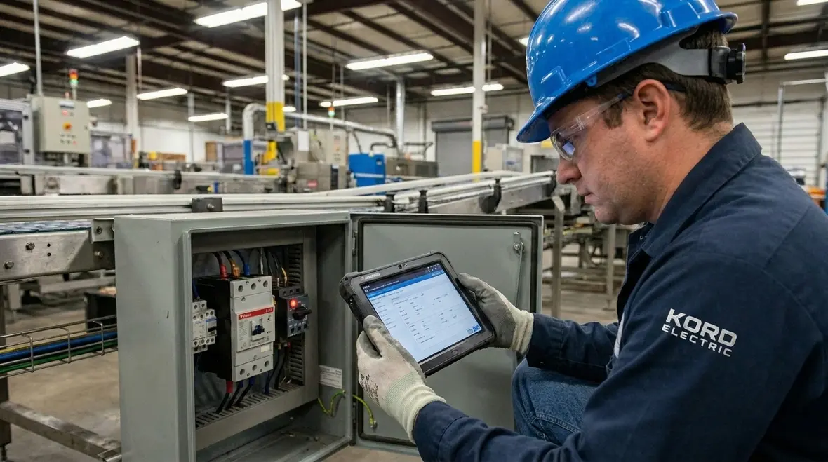 Factory electrical troubleshooting sequence during an outage