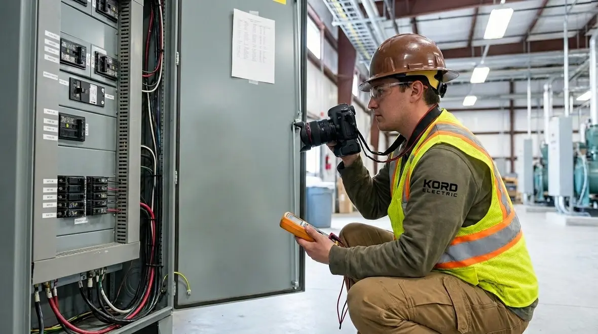 Emergency power backup system loads mapped in a commercial facility