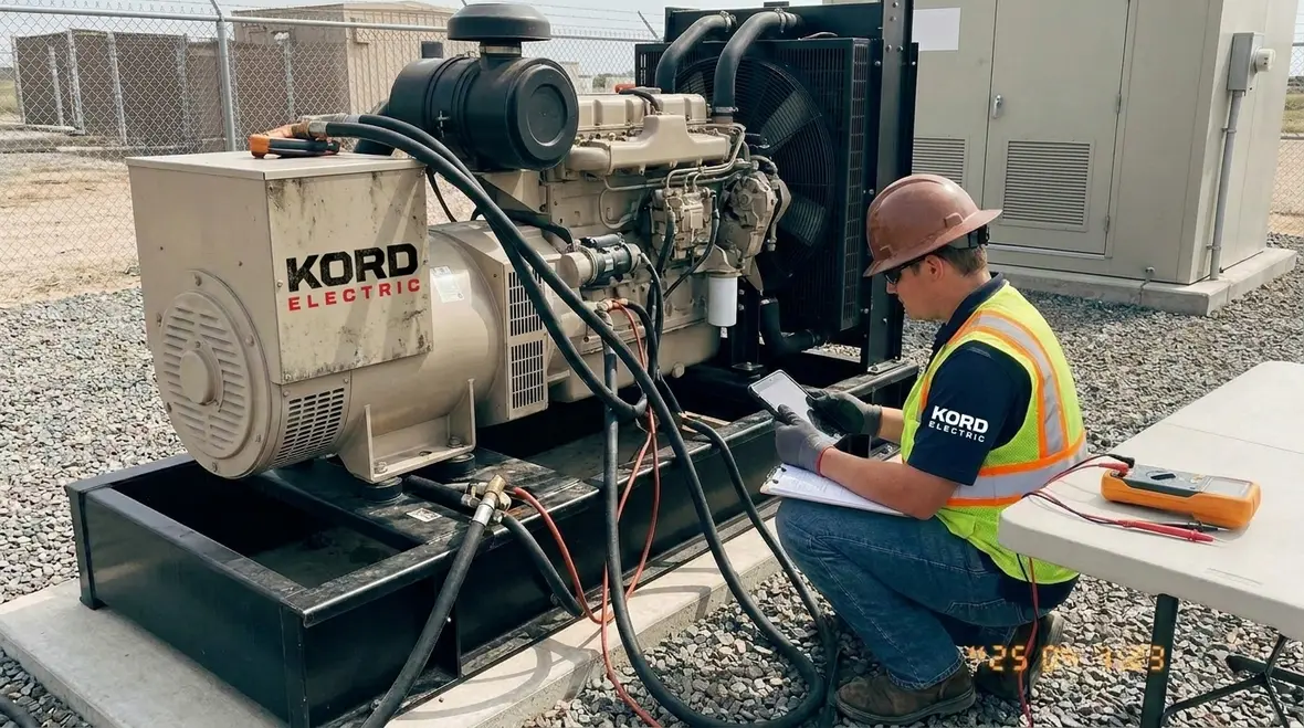 Automatic transfer switch protecting equipment during a commercial power outage