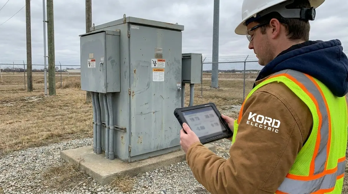 Power quality analyzer measuring harmonics for facility power factor correction design