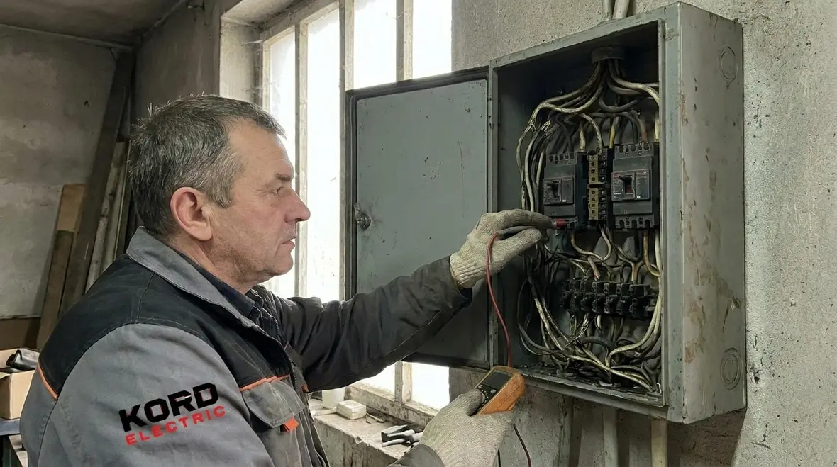 Technicians inspecting hidden electrical risks in a commercial building