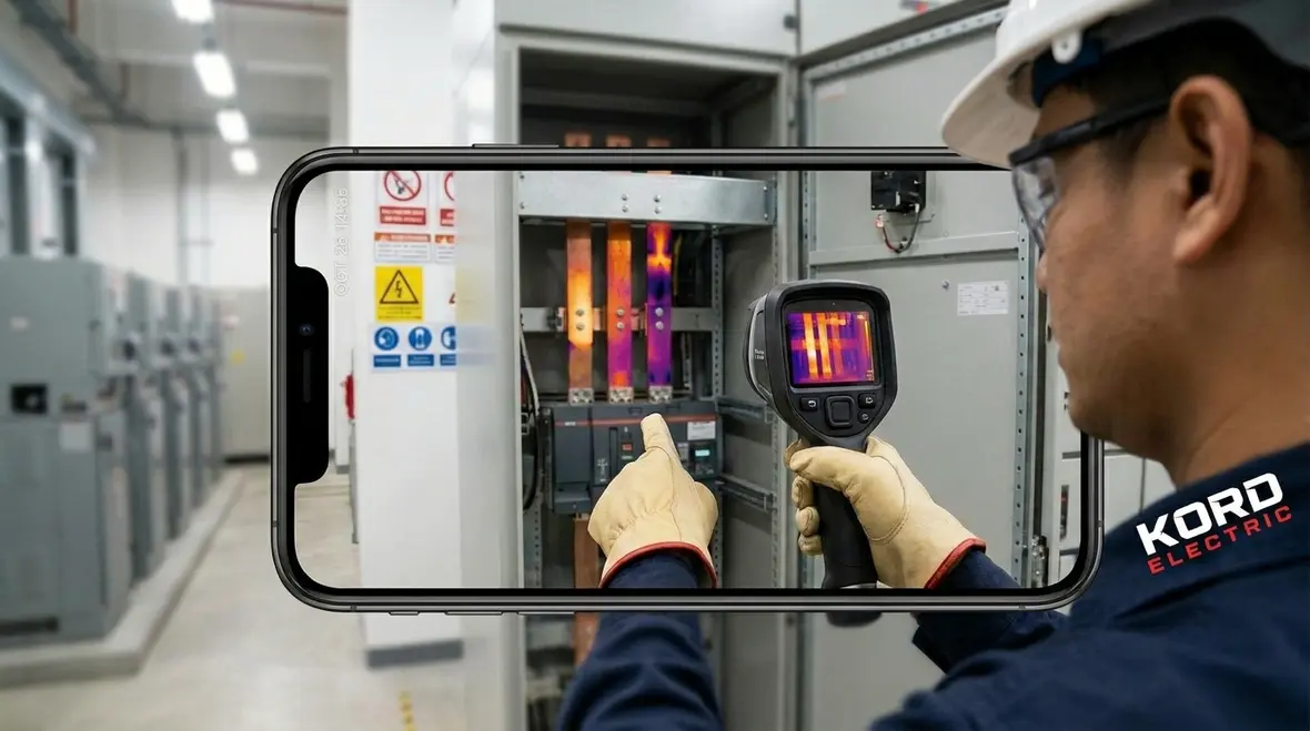 Thermal imaging on commercial electrical switchgear