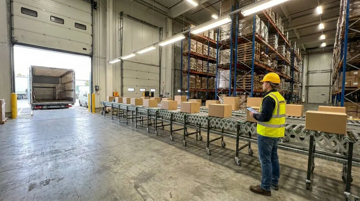 Industrial plant lighting zones optimized for production, storage, and loading areas