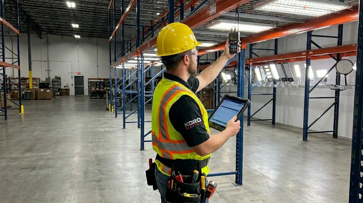 Warehouse lighting zones controlled by occupancy sensors and daylight harvesting