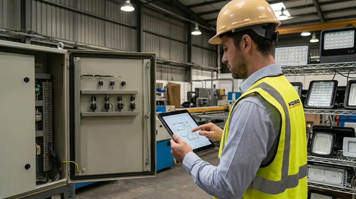 Industrial facility using smart lighting controls for ROI planning