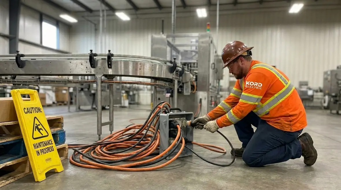 Upgraded industrial electrical panels and distribution feeders
