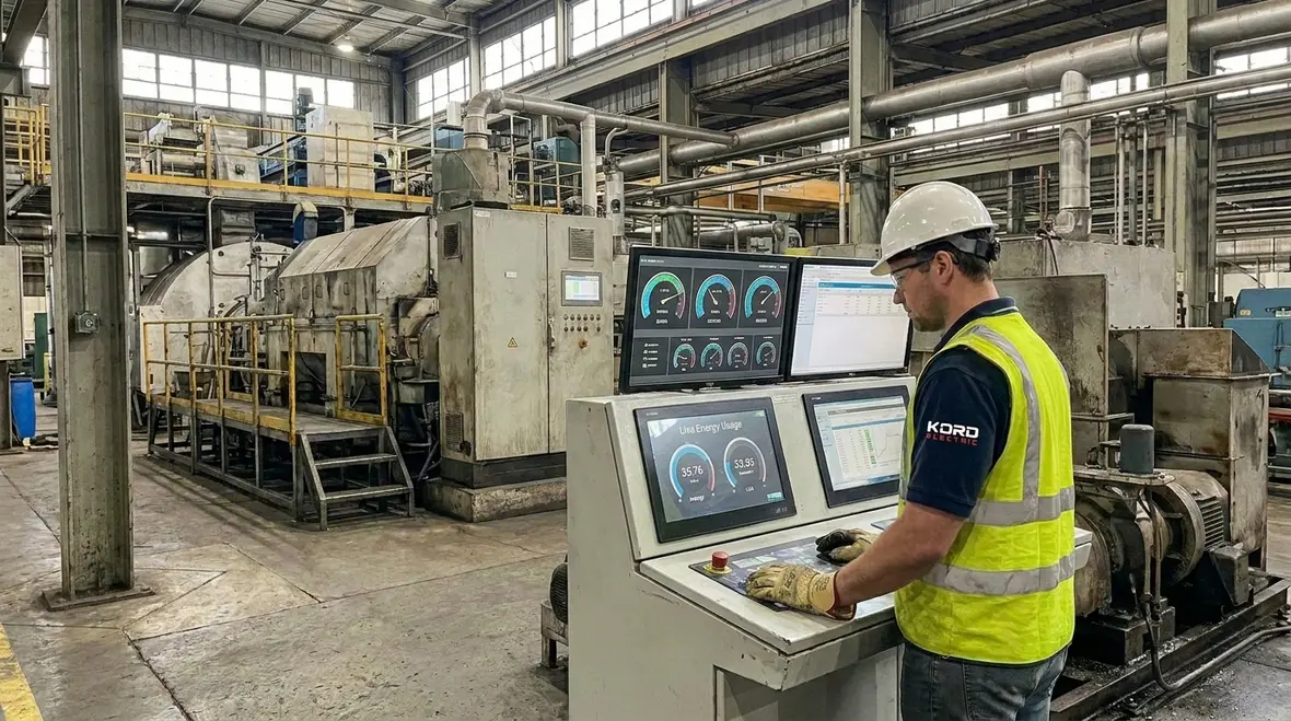 Energy monitoring sensors and dashboards integrated into a manufacturing facility's electrical infrastructure