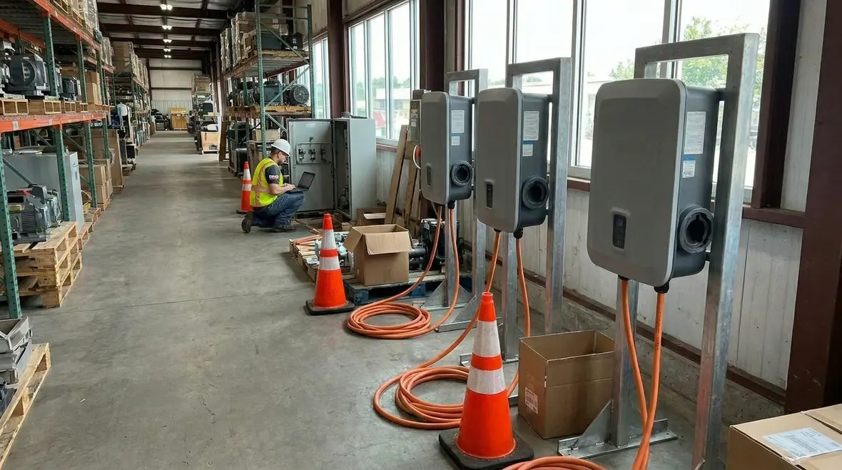 Commercial warehouse assessed for EV charging readiness