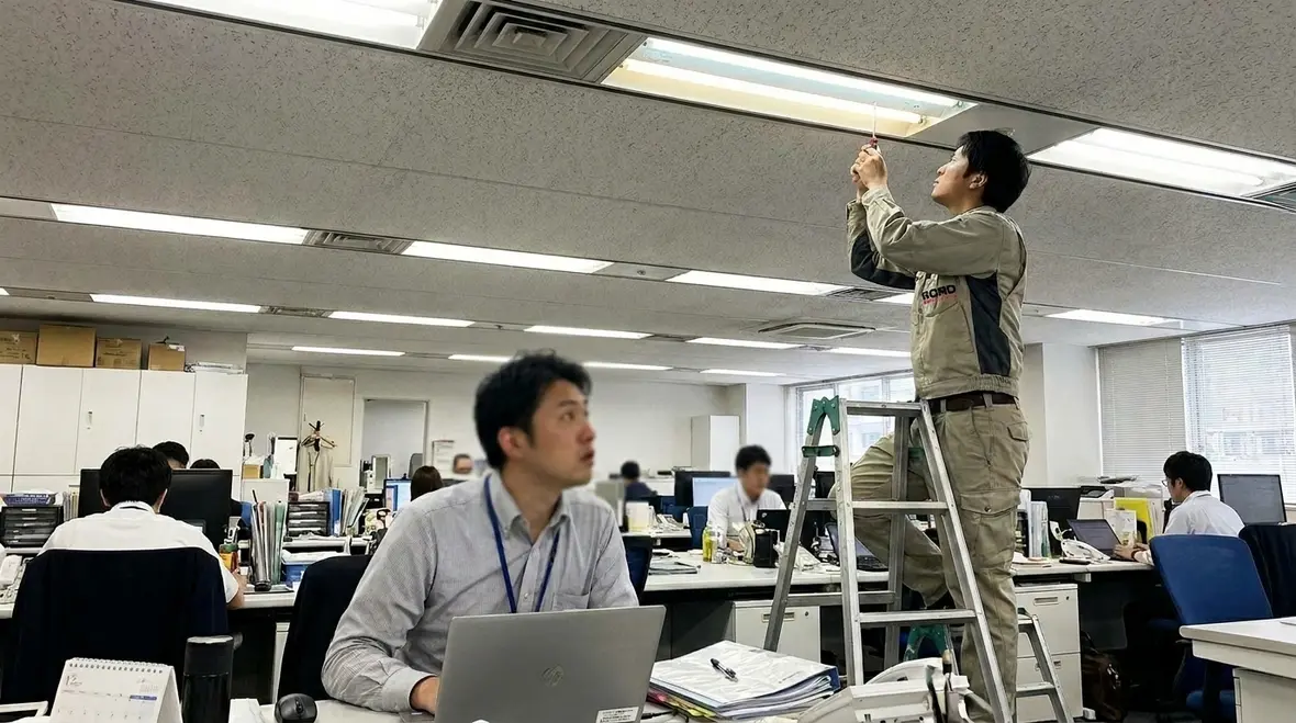Office corridor lighting designed for productivity and safety