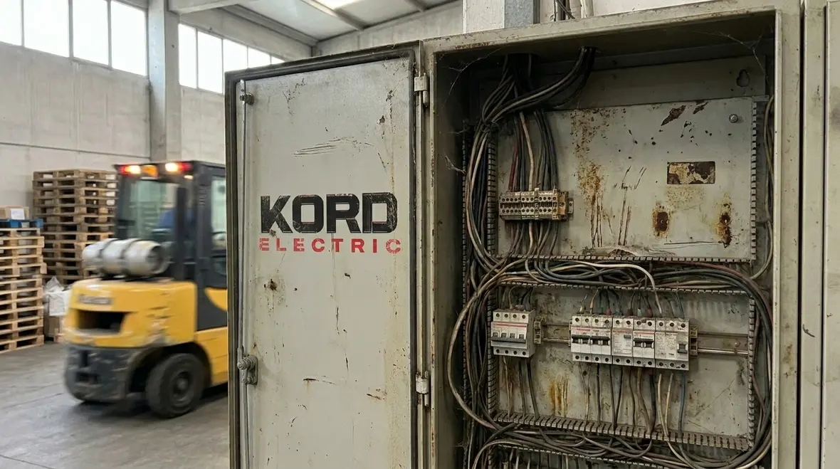 Close-up of warehouse switchgear showing dust and wear risks